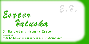 eszter haluska business card